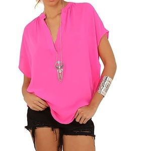 Cylyfmia V-Neck Oversized Top